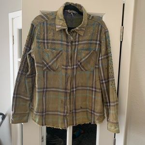 Free People Studded Shacket XS